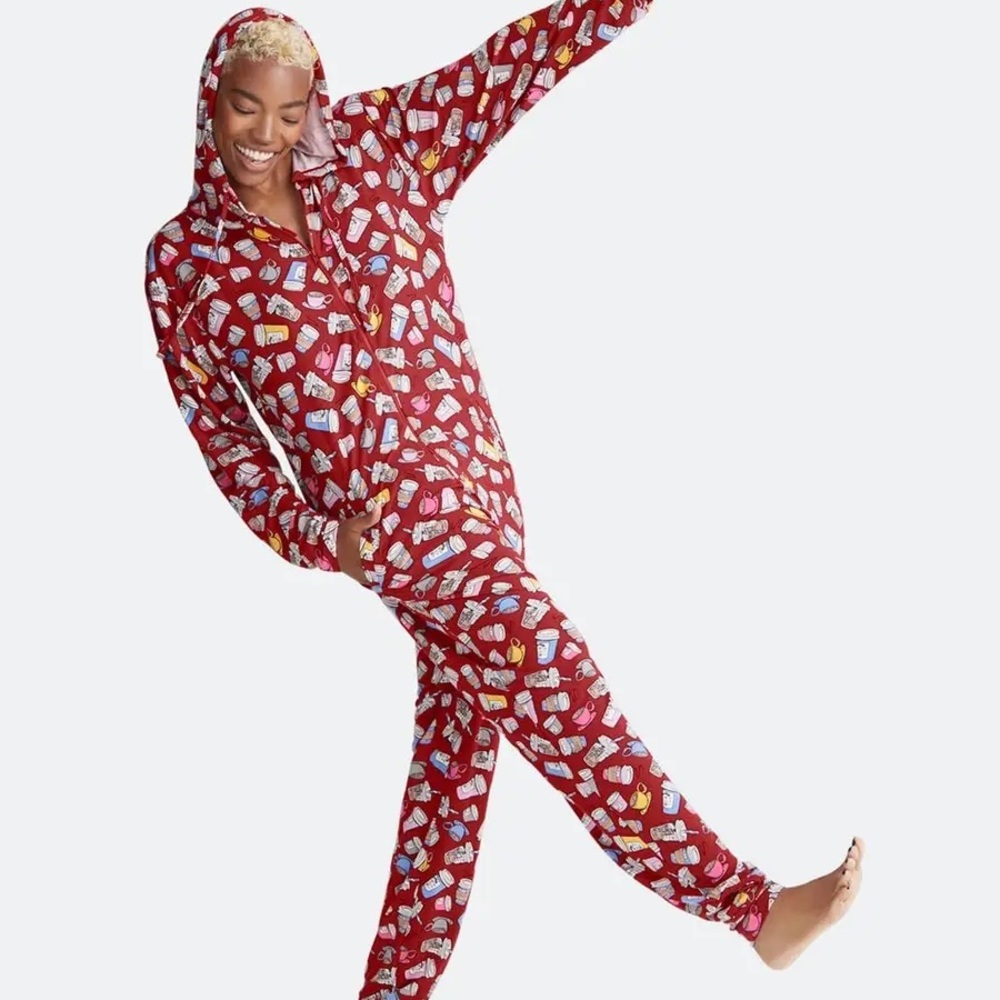 MeUndies Red Adult Coffee Onesie